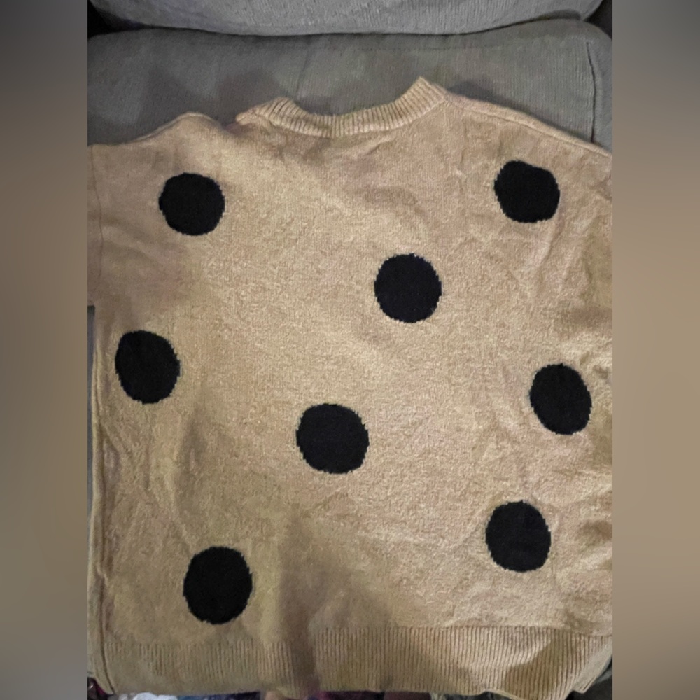 Madewell women’s dot gray stone pullover sweater in coziest yarn